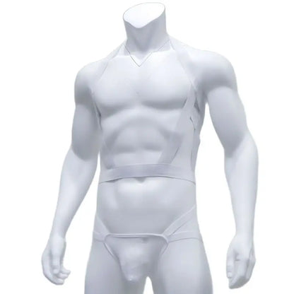 CLEVER-MENMODE Elastic Bondage Harness Mens G-string Thongs Set