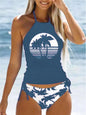 GlamWave: Women's Tied Halter Tankini Set