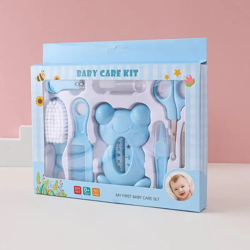 Baby Care Kit Baby Nail Clippers Nasal Aspirator Nose Cleaning Tool Safety Comb Brush 10-Piece Set Specially Designed for Bags