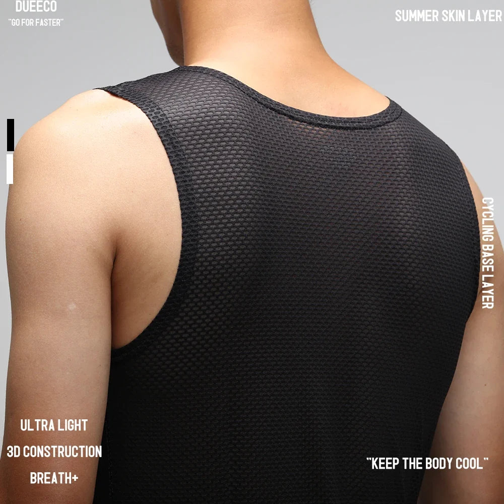 DUEECO Cycling Base Layer Cycling Jersey Cycling Vest MTB Bike Bicycle Vest Mesh Underwear Riding Vest