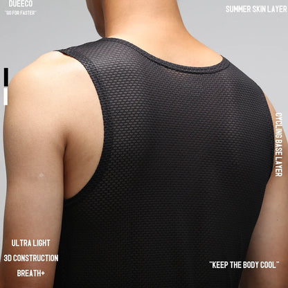 DUEECO Cycling Base Layer Cycling Jersey Cycling Vest MTB Bike Bicycle Vest Mesh Underwear Riding Vest