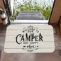 Outdoor Camping Van Welcome Mat With Cheerful Camping Van Non-slip Kitchen Bathroom Entracne Rugs Living Room Washable Carpet