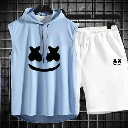 Summer Men's Casual Hooded Tracksuit Set
