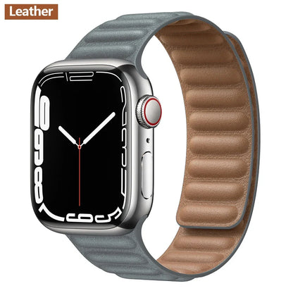 Apple Watch Magnetic Link Band, Leather or Silicone
