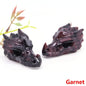 Dragon Head Statue Natural Gemstone - Garnet