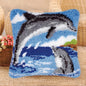 Cow Horse Elephant Animal Carpet Embroidery Set Cartoon Cat Smyrna Latch Hook Kit DIY Knot Pillow Package Pillow Buttons Package