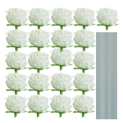 18-300pcs Artificial Rose Flowers Velvet Red Roses Artificial Flowers
