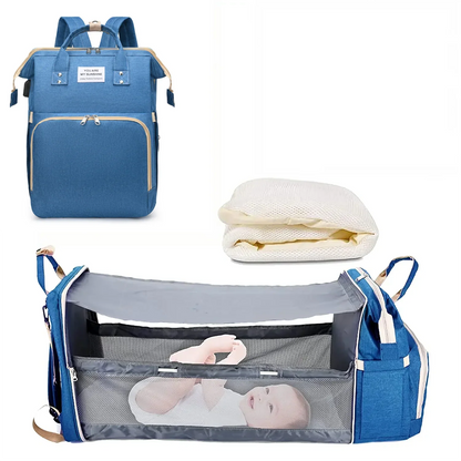 3 in 1 Diaper Bag Backpack Foldable Baby Bed Waterproof Travel Bag