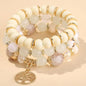 DIEZI Ethnic Bohemian Multicolor Crystal Beads Strand Bracelets Women Men Heart Tree Of Life Charm Bracelet Pulseira Feminina