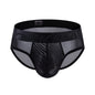 Breathable Mens Slip Bikini Jockstrap Briefs  Mens Panties Sexy Transparent Mesh Ice Silk Men Underwear Sissy Men Underpants