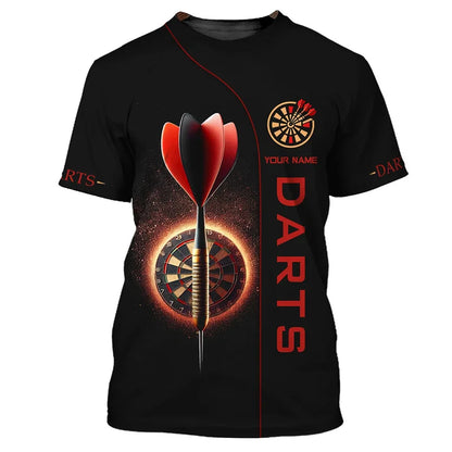 Fashion 3d Printed Darts T Shirt For Men Hot Sale Loose Short Sleeves Unisex Summer Street Tee Shirts Game Dart Pattern T-shirt