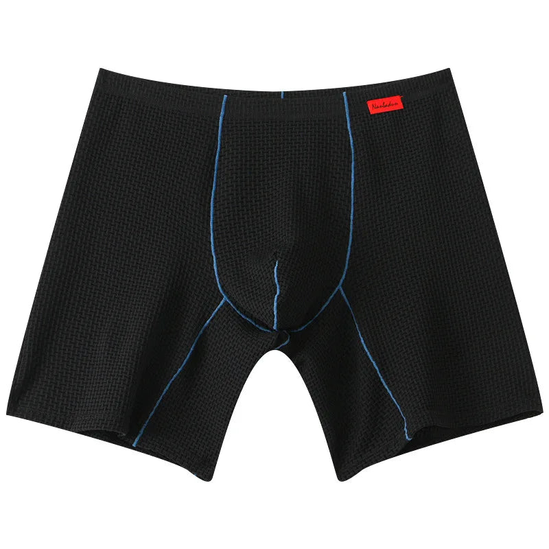 Mens Long Legs Boxer Briefs Breathable Pouch Trunks Casual Underwear Men Stretch Shorts