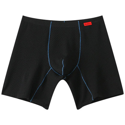 Mens Long Legs Boxer Briefs Breathable Pouch Trunks Casual Underwear Men Stretch Shorts