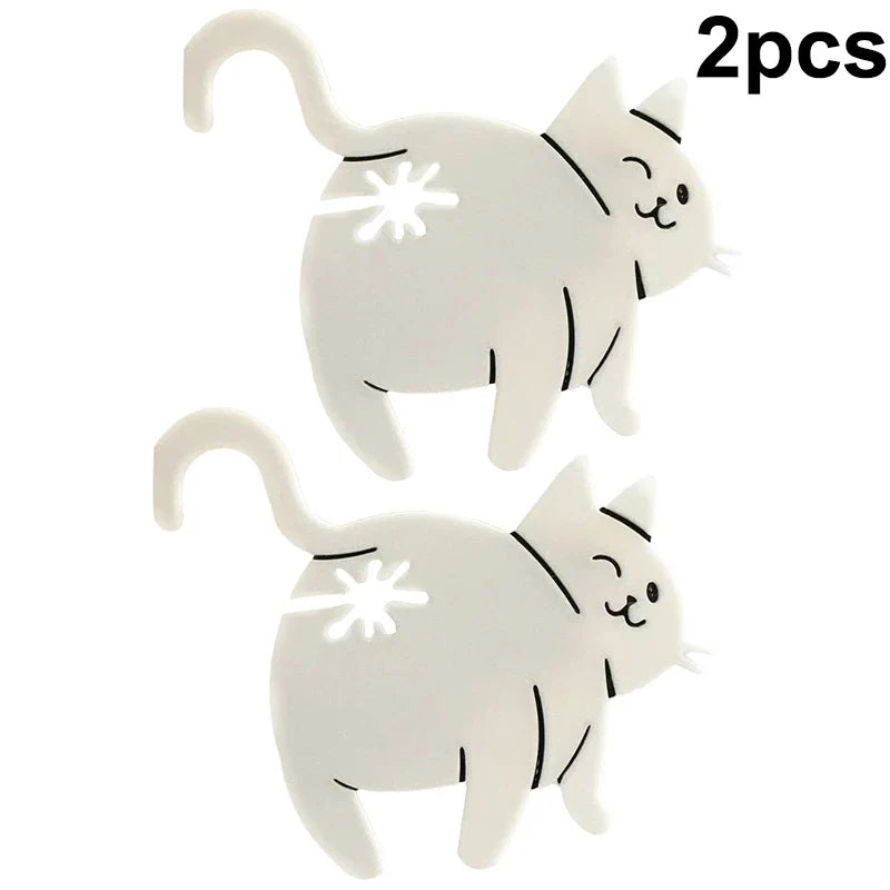 Hot Sale 2pcs 3D Cat Butt Bread Bag Clip Snack Bag Sealing Clip Novelty Kitchen Gadget Food Storage Bag Clip For Cat Lovers