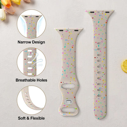 Apple Watch Slim Confetti Speckle Silicone Band