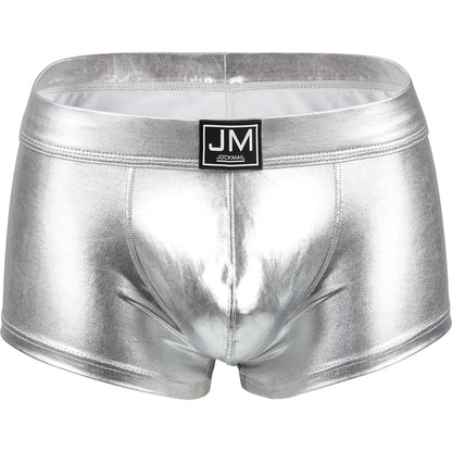 Mens Underwear Boxers Brief Sexy  Male Underwear PU Leather Underpants Man Swim Trunk Men Underwear Boxer Shorts