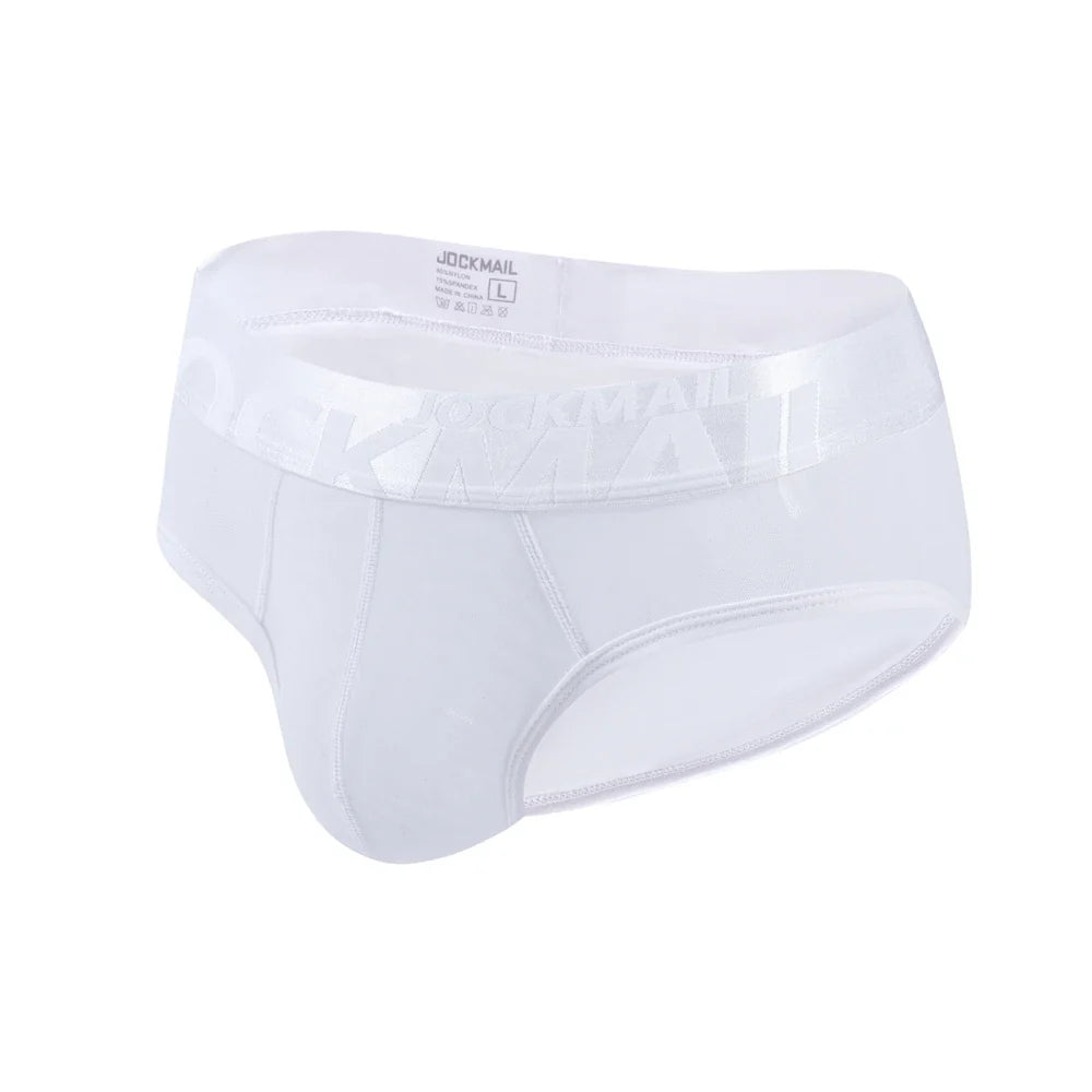 Breathable Mens Slip Bikini Jockstrap Briefs  Mens Panties Sexy Transparent Mesh Ice Silk Men Underwear Sissy Men Underpants