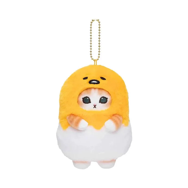 Kawaii Frog & Kitty Plush Keychain
