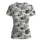 Women's Geometric Abstract Print V-Neck T Shirt Daily Casual Commuting Short Sleeve Tops Summer Street Vintage Slim Fit Tees