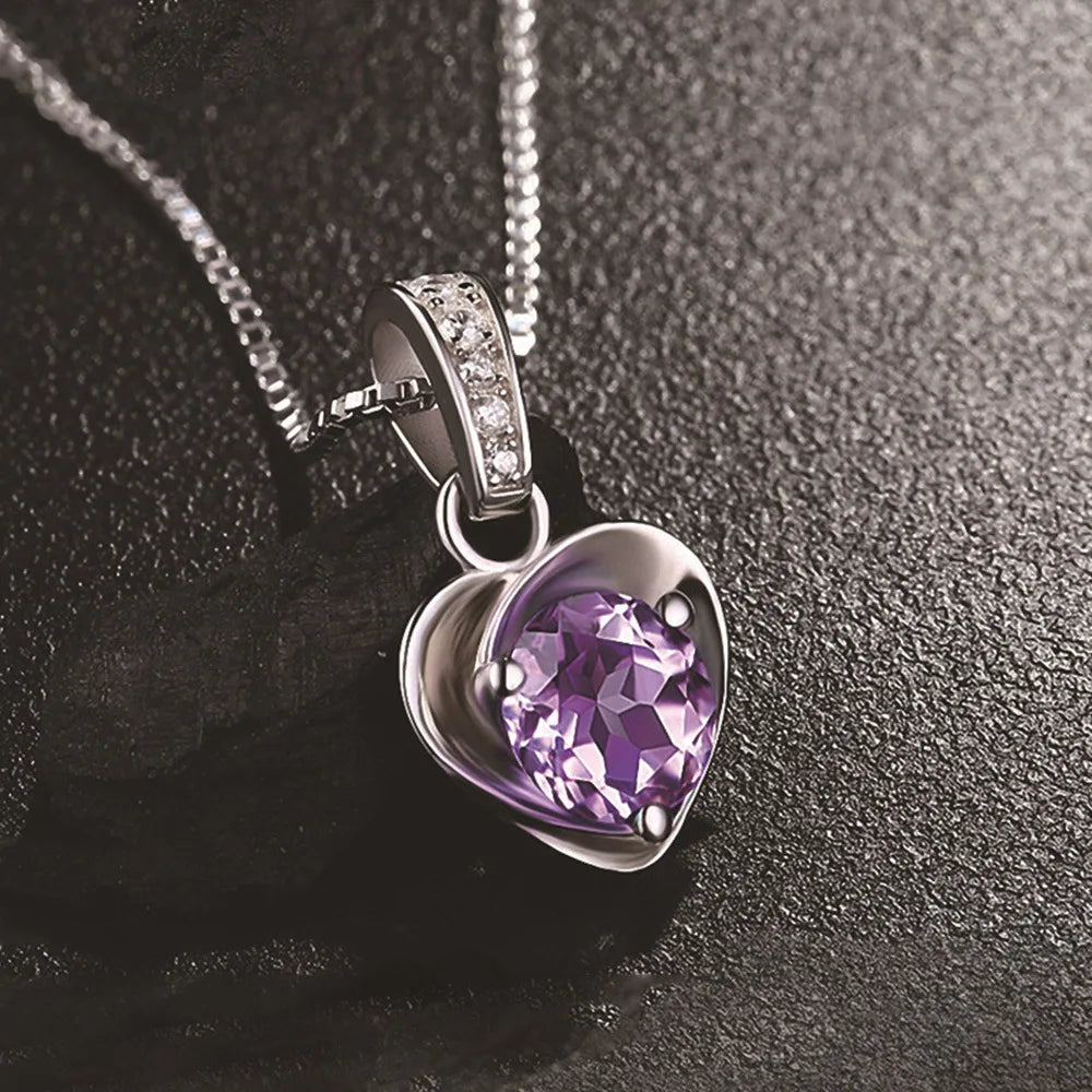 925 Silver Necklace Zircom for Women 18k Gold Plated Jewelry Pendant Birthday Party Gift Jewelry Sterling Silver