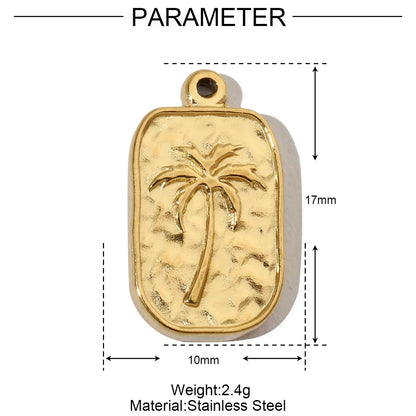 3pcs/Lot Stainless Steel Enamel Plam Flip Flop Shell Diy Charm Women Watermelon Strawberry Necklace Pendant Summer Ocean Jewelry