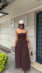 New Summer Fashion Solid Color Off-Shoulder Strapless Waist-Cinching