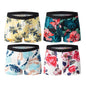4-piece MEN'S Fashionable and Charming Flower Underwear