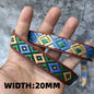 5 Yards 1~3CM Geometric Flower Designs Are Selling Well Embroidered Jacquard Ribbon Decorative Clothing Dog Chain Curtains