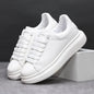 Brand Men's Shoes Black Glossy Casual Men Shoes White Fashion Couple