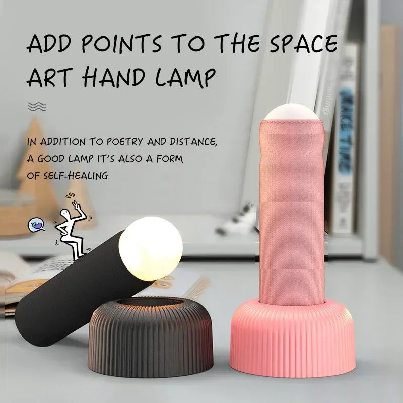 LED Night Light Atmosphere Table Lamp Table Sleep Night Lamp Hand Pull Switch Rechargeable for Bedroom Decoration Birthday Gift