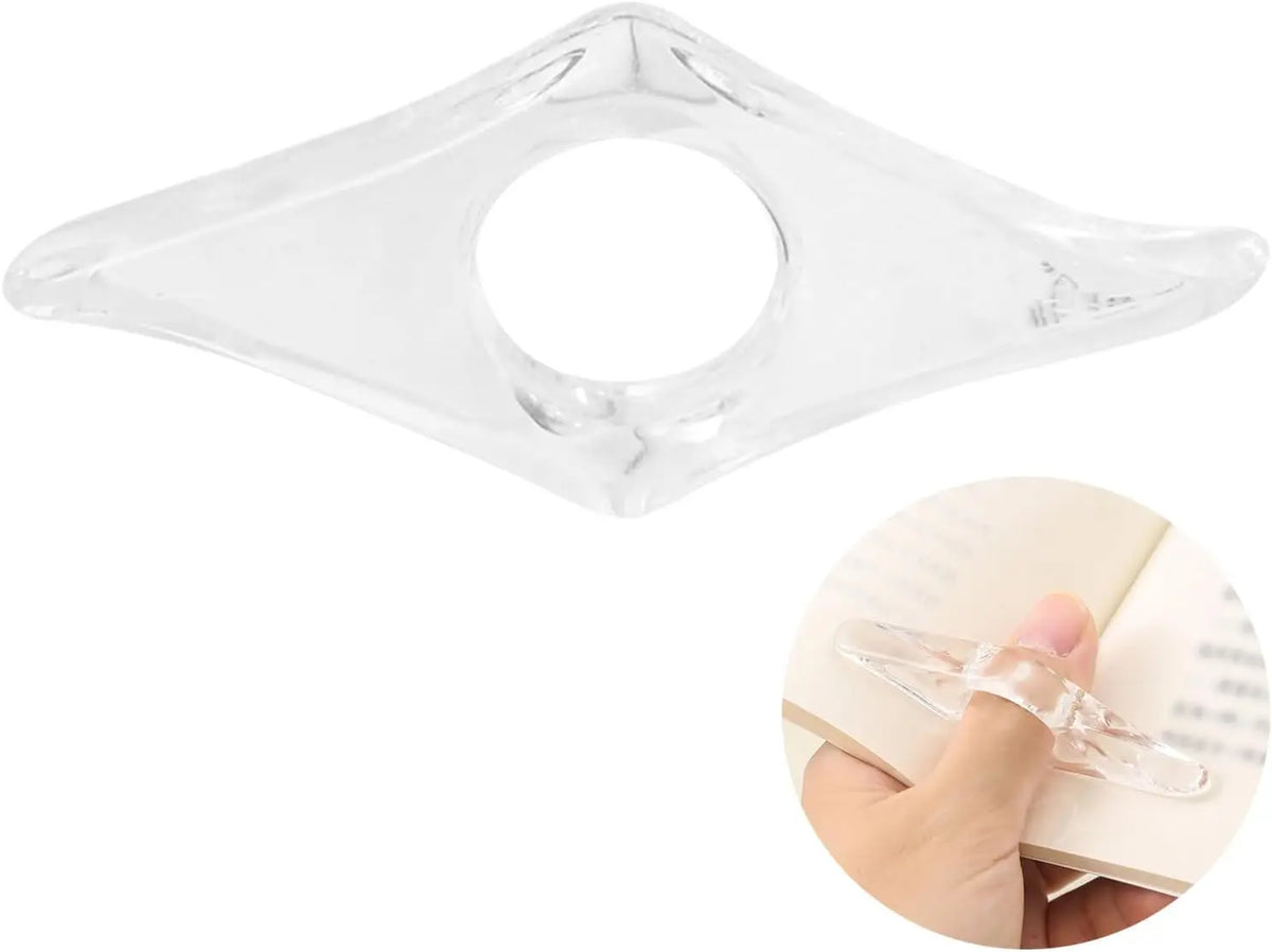 Transparent Acrylic Book Page Holder Thumb Book Holder Ring Book Opener Bookmark Reading Accessories for Teachers Literary Reade