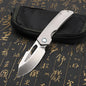 Folding Knife M390 Steel Titanium Alloy Handle Outdoor Survival Camping Portable EDC Collection Tool for Play