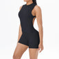 Women's Scrunch Gym Suit with Zipper