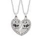 2pcs/set Splicing Necklace Heartbroken Pendant Necklace Men and Women