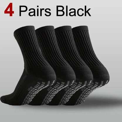 1/4/10 Pairs Neutral Anti Slip Football Socks Spring Summer Absorbing Sweat Breathable Basketball Running Leisure Sports Socks
