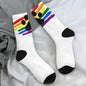 Men's Socks Pup Paw Rainbow Crew Socks
