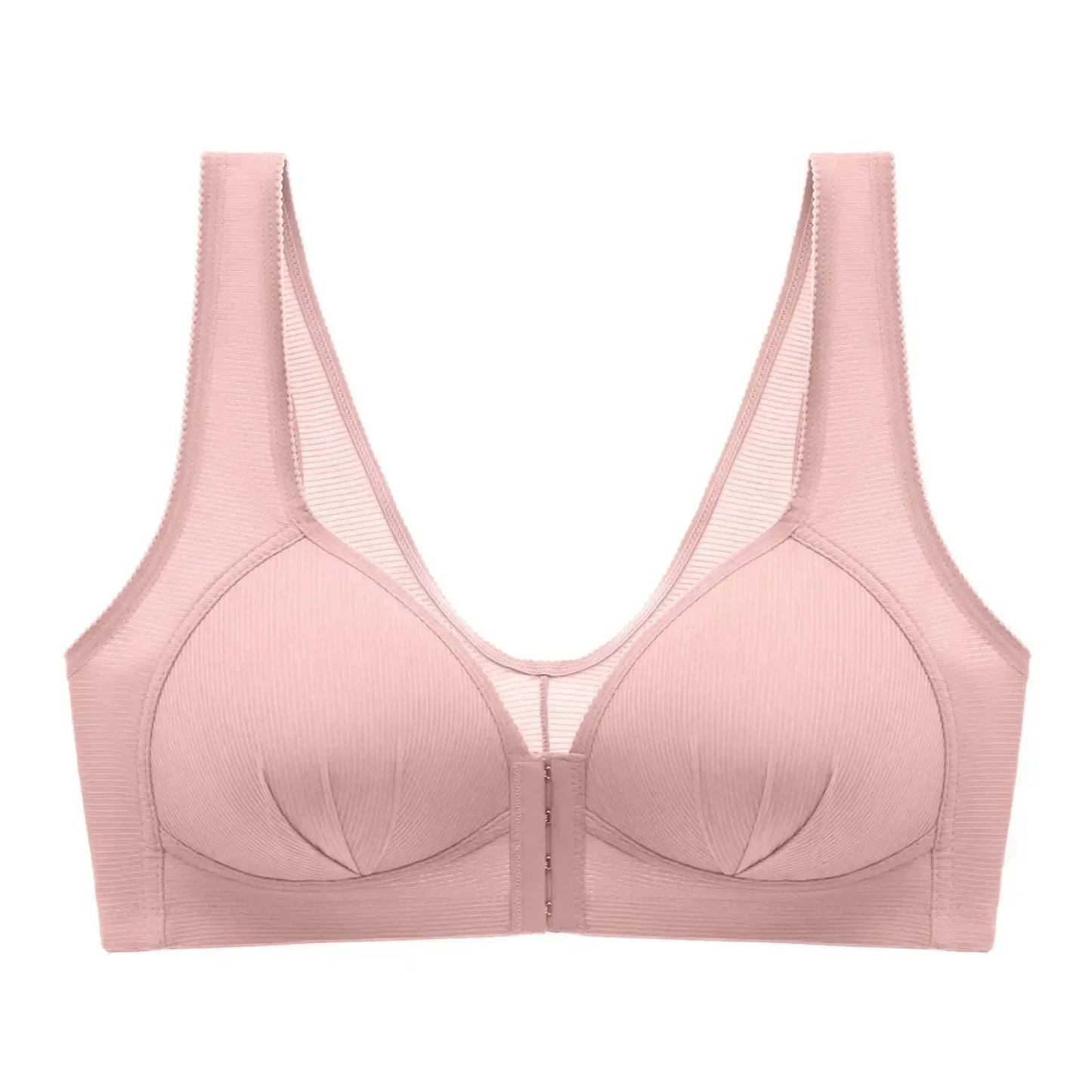 WTEMPO Plus Size Thin Non-steel Ring Front Buckle Cotton Bra Gathered Comfortable Underwear Soft Collection lingerie