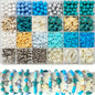 1860pcs Sea Blue and White Beads Paired with Sea Turtle and Starfish