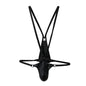 Men's Jockstrap Underwear Sexy Lingerie Harness Chest Bodysuit One-piece Jock with Removable Codpiece Big Bulge Adjustable Size.