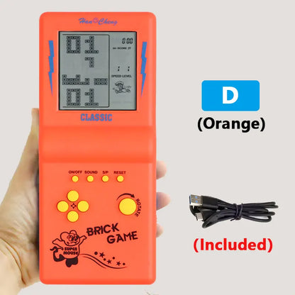 Rechargeable Retro Handheld Game Player Type-C Charge Nostalgic Game Console with Switch for Tetris Machine Boy Puzzle Toys Gift