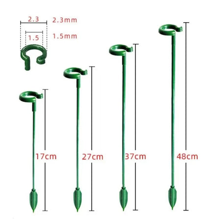 100pcs Plant Support Stakes Garden Floral Flower Support Single Stem