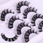 4 Pairs 3D Mink DD Curl Russian Lashes Reusable Fluffy Strip Eyelashes for Eyelashes Extensions