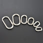 5pcs Metal Oval O Ring Spring Clasp Openable Round Carabiner Keychain Clips Hook Dog Chain DIY Jewelry Buckle