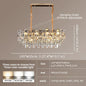 Loft Pendant Lighting Crystal Chandelier Ceiling for Dining Room Modern Led Ceiling Hanging Lamp for Living Room Villa