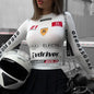Spicy Racing Style Letter Print Long Sleeve Tee
