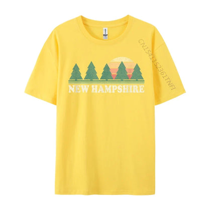 New Hampshire NH Vintage Retro 70s Cosie Men's Fashionable Custom Tees O Neck Pure Cotton Top T-Shirts Casual T-Shirts