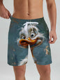 Funny Animal Ducks & sheep pattern men's Beach Shorts 3D Printed men's Shorts Summer Hawaiian Swin Trunks Vacation men's Clothes