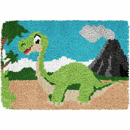 Latch Hook Rug Kit Crochet Carpet DIY Rug Crochet Yarn Kits Fashion Cartoon Pattern Gift Carpet Making Kit for Festival Carpet