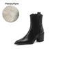 2026 Autumn Women Boots Women Shoes Pointed Toe Chunky Heel Boots Casual Winter Boots Short Modern Boots Chelsea High Heels
