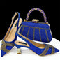 Women's Shoes and Bag Set with Rhinestone ED129